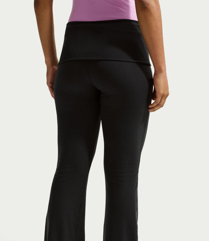Nike Womens Chill Knit Tight Ribbed Pants - Black