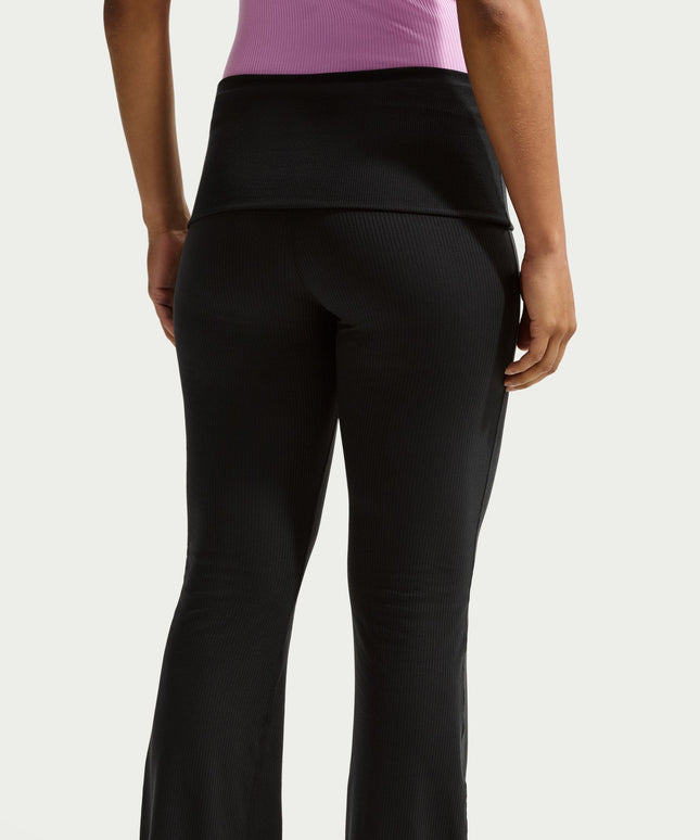 Nike Womens Chill Knit Tight Ribbed Pants - Black