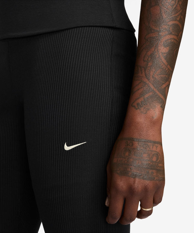 Nike Womens Chill Knit Tight Ribbed Pants - Black