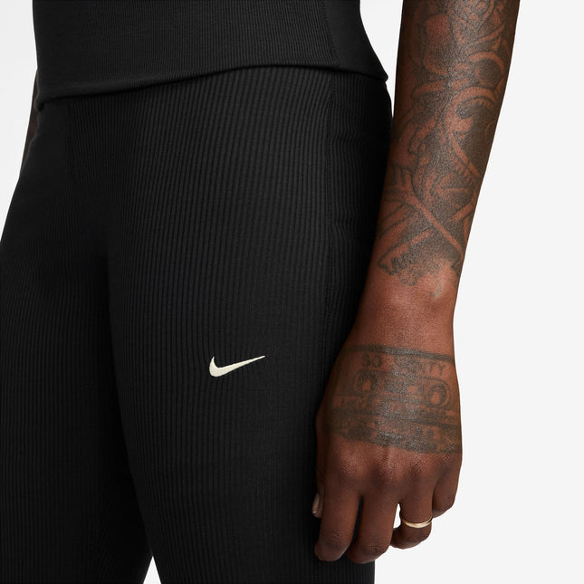 Nike Womens Chill Knit Tight Ribbed Pants - Black