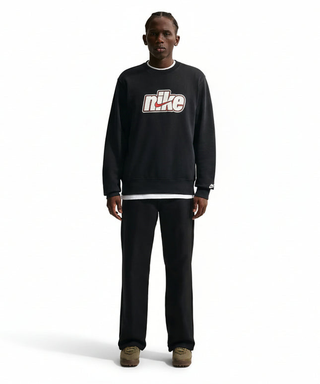 Nike Mens Sportswear Club French Terry Crewneck - Black/Sail