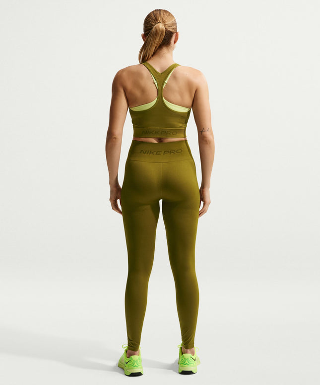Nike Womens Pro Seamless High-Waisted Leggings - Olive Flak