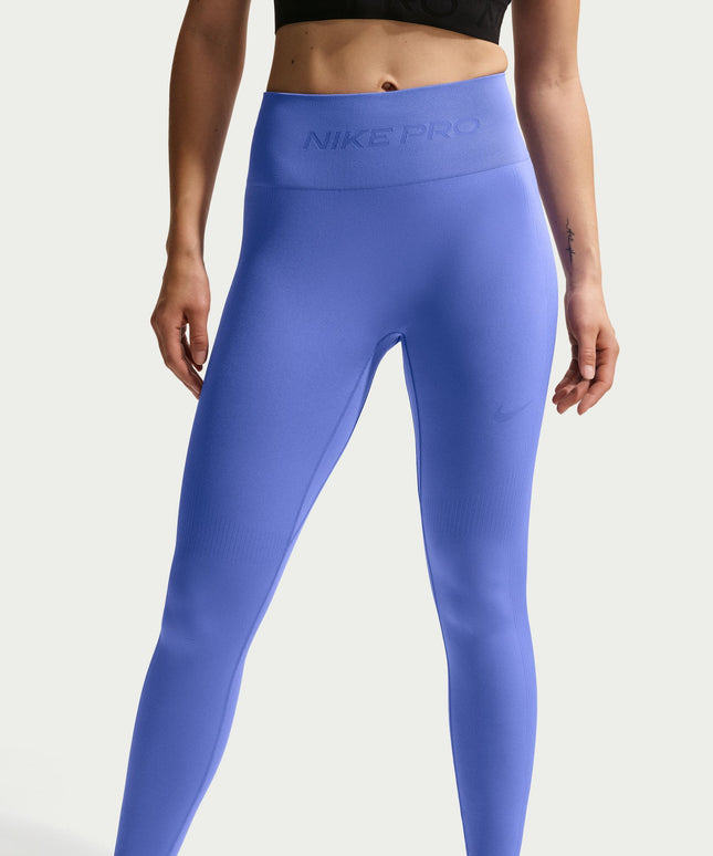 Nike Womens Pro Seamless High-Waisted Leggings - Blue