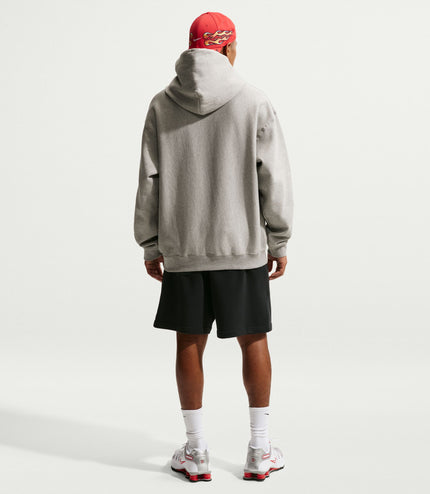 Nike Mens Solo Swoosh Hoodie - Grey/White