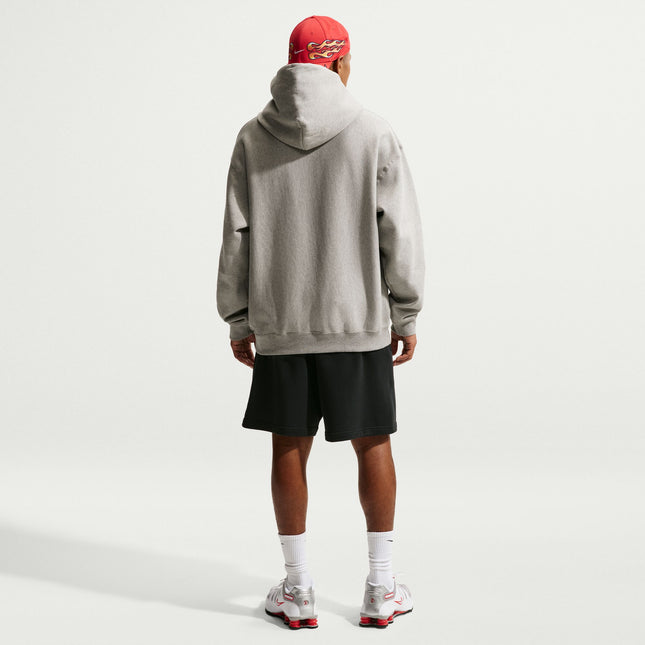 Nike Mens Solo Swoosh Hoodie - Grey/White