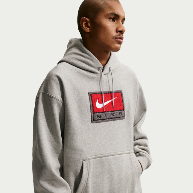 Nike Mens Solo Swoosh Hoodie - Grey/White