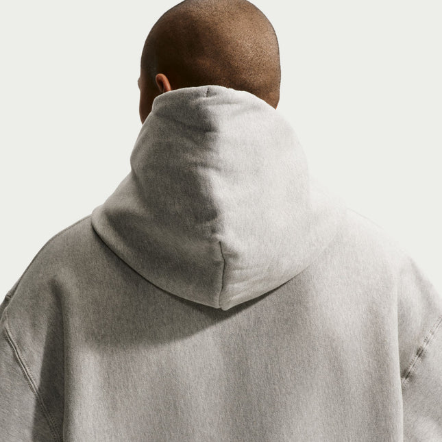 Nike Mens Solo Swoosh Hoodie - Grey/White