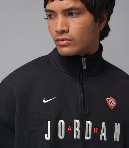Air Jordan Mens Fleece 1/4 Zip - Black
