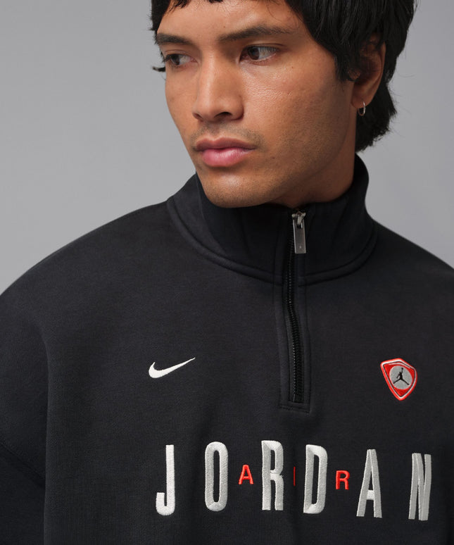 Air Jordan Mens Fleece 1/4 Zip - Black