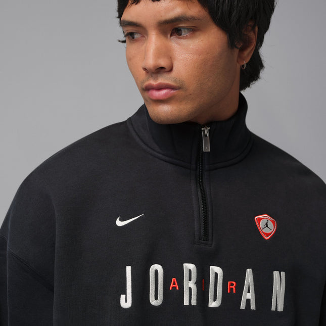 Air Jordan Mens Fleece 1/4 Zip - Black