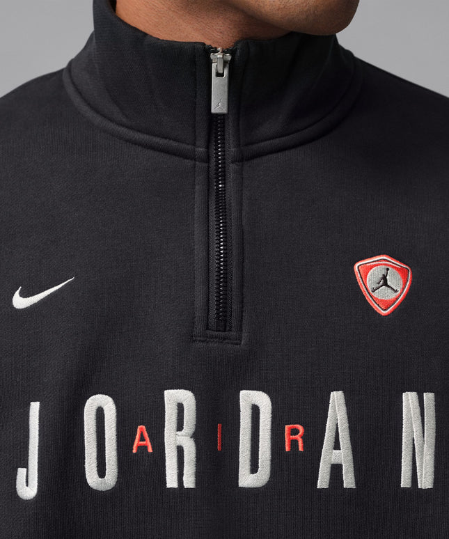 Air Jordan Mens Fleece 1/4 Zip - Black