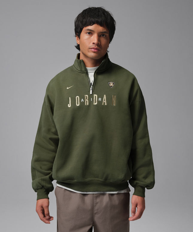 Air Jordan Mens Fleece 1/4 Zip - Cargo Khaki