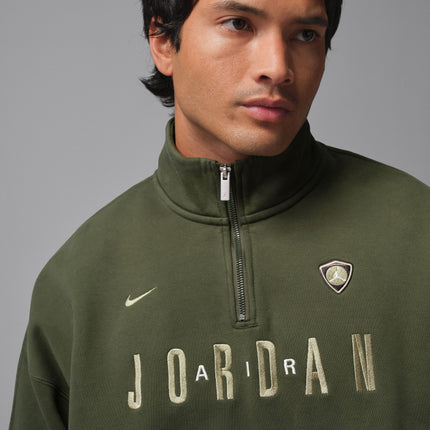 Air Jordan Mens Fleece 1/4 Zip - Cargo Khaki