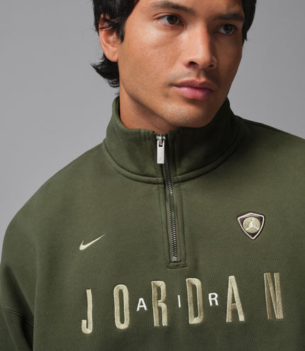 Air Jordan Mens Fleece 1/4 Zip - Cargo Khaki