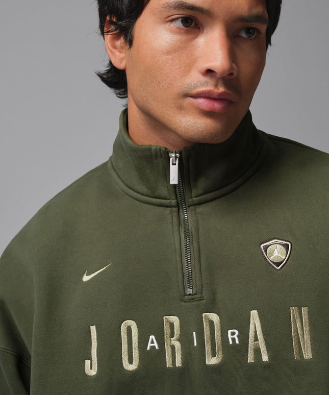 Air Jordan Mens Fleece 1/4 Zip - Cargo Khaki
