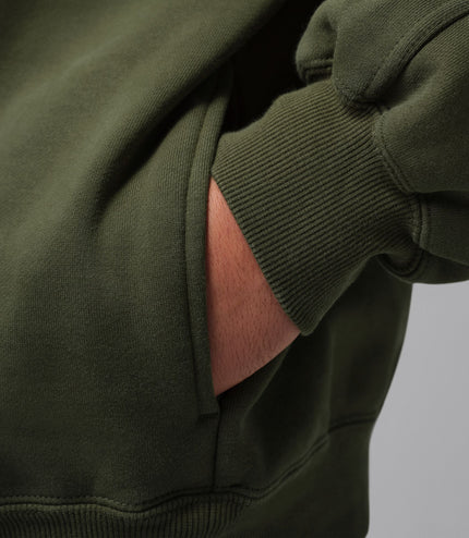 Air Jordan Mens Fleece 1/4 Zip - Cargo Khaki