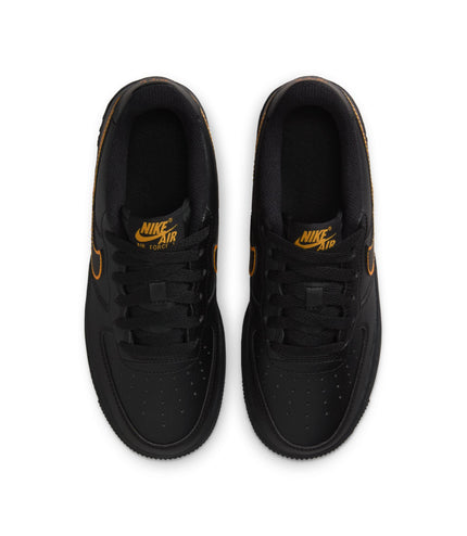 Nike Air Force 1 para niños grandes, color negro y reloj de sol