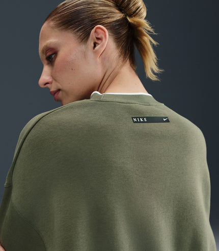 Nike Womens Phoenix Oversized Crewneck - Medium Olive