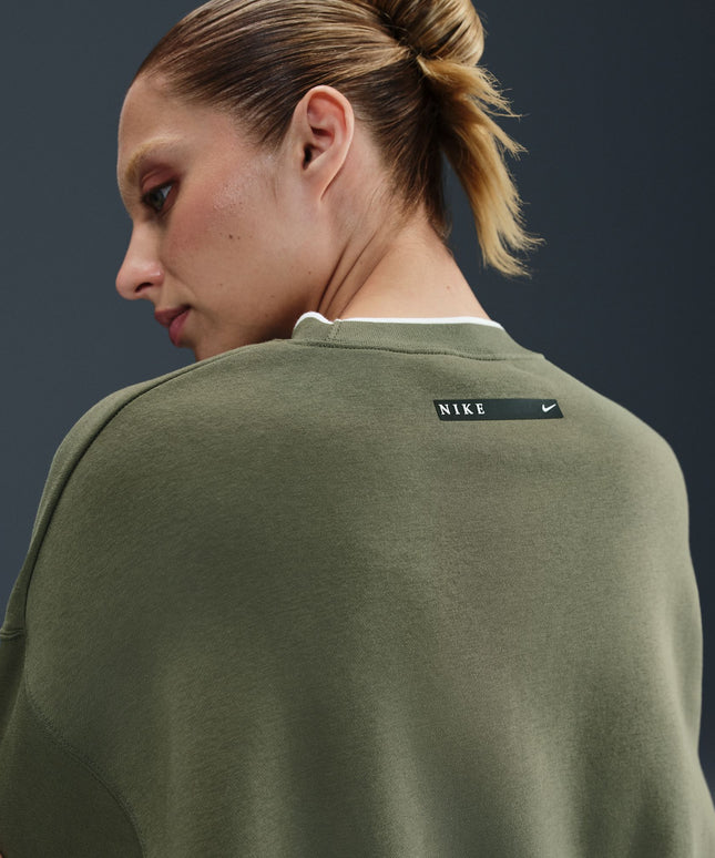 Nike Womens Phoenix Oversized Crewneck - Medium Olive