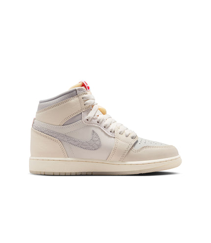 Air Jordan Big Kids 1 Retro High OG - Sail/University Red