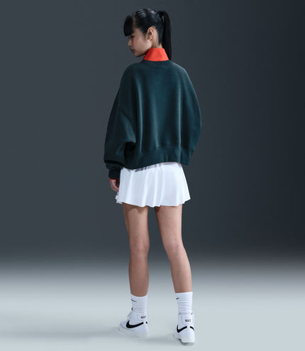 Nike Womens Phoenix Fleece Cropped Crewneck - Armory Navy