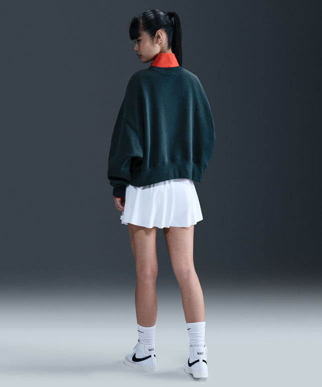 Nike Womens Phoenix Fleece Cropped Crewneck - Armory Navy