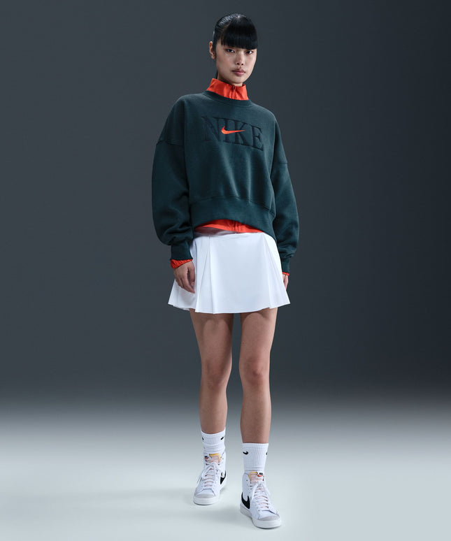 Nike Womens Phoenix Fleece Cropped Crewneck - Armory Navy
