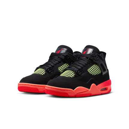 Air Jordan Big Kids 4 Retro - Black/Infrared