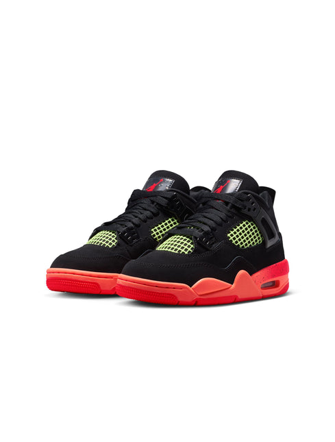 Air Jordan Big Kids 4 Retro - Black/Infrared