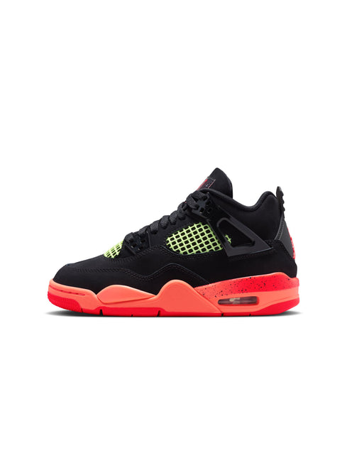 Air Jordan Big Kids 4 Retro - Black/Infrared