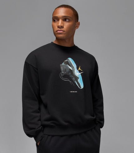 Air Jordan Mens Gamma Fleece Sweatshirt - Black