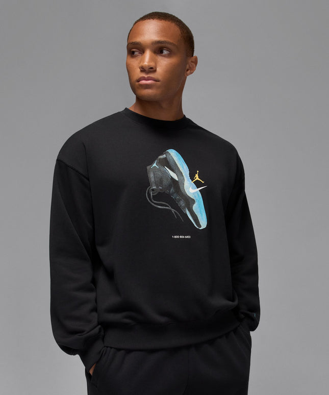 Air Jordan Mens Gamma Fleece Sweatshirt - Black