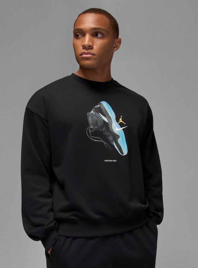 Air Jordan Mens Gamma Fleece Sweatshirt - Black