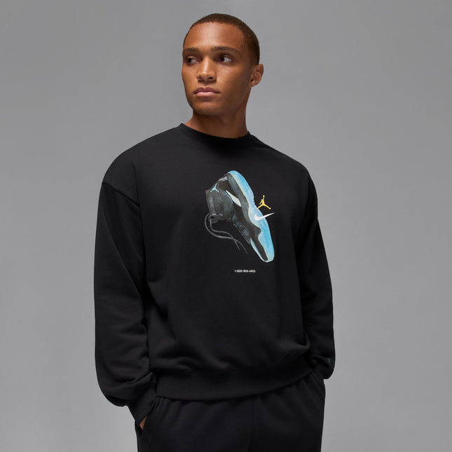 Air Jordan Mens Gamma Fleece Sweatshirt - Black