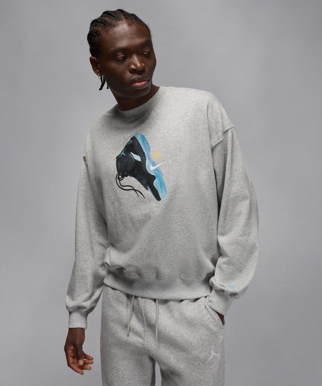 Air Jordan Mens Gamma Fleece Sweatshirt - Heather Grey