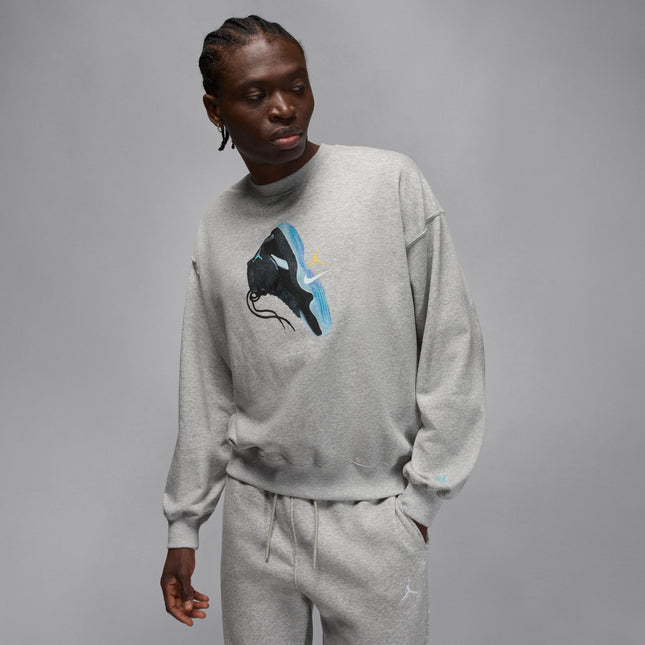 Air Jordan Mens Gamma Fleece Sweatshirt - Heather Grey