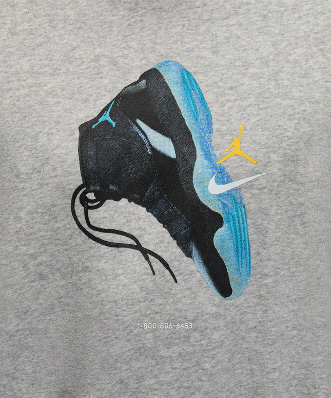 Air Jordan Mens Gamma Fleece Sweatshirt - Heather Grey