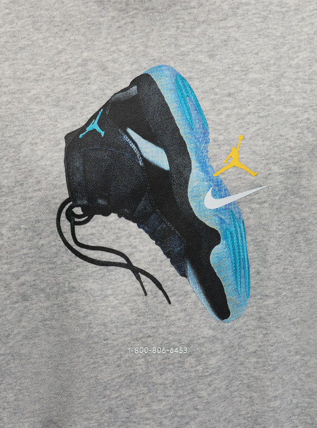 Air Jordan Mens Gamma Fleece Sweatshirt - Heather Grey