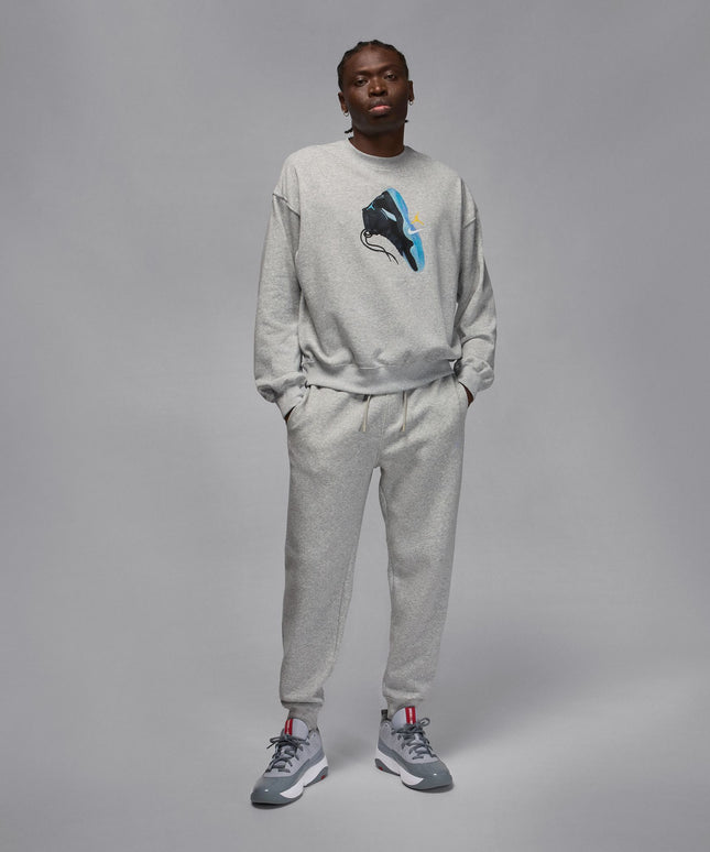Air Jordan Mens Gamma Fleece Sweatshirt - Heather Grey