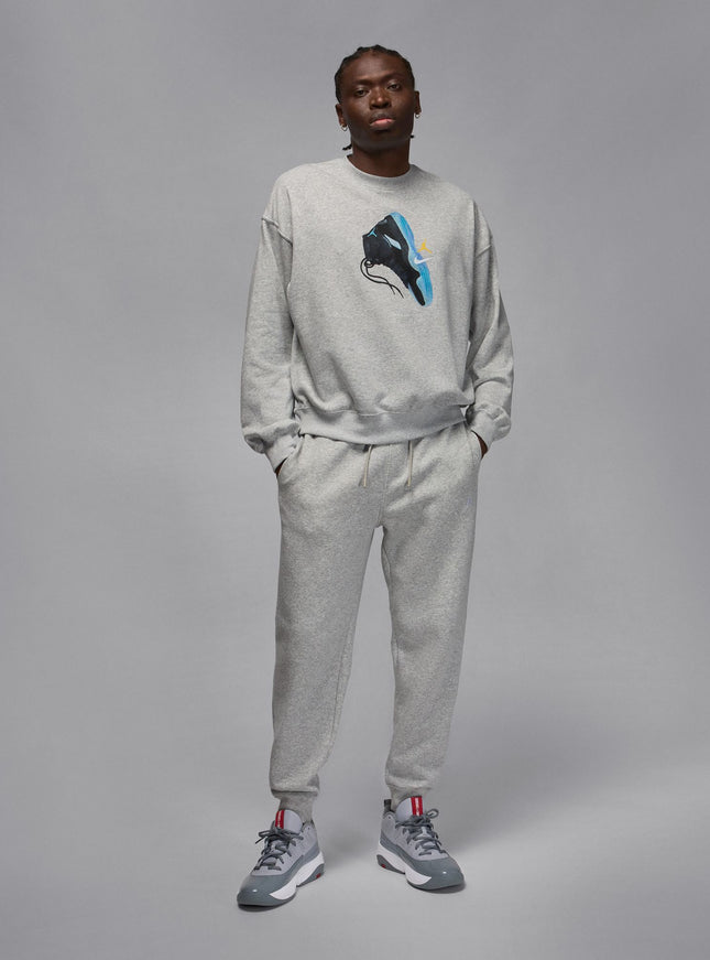 Air Jordan Mens Gamma Fleece Sweatshirt - Heather Grey