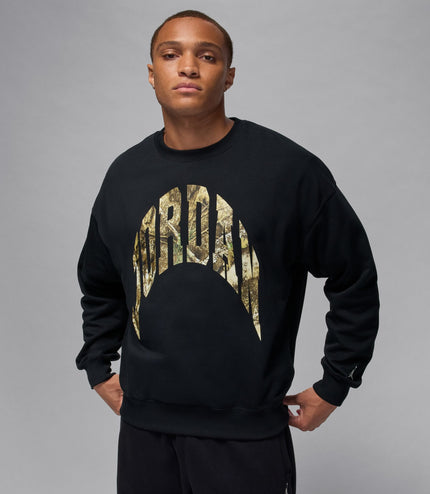 Air Jordan Mens French Terry Realtree Crewneck - Black