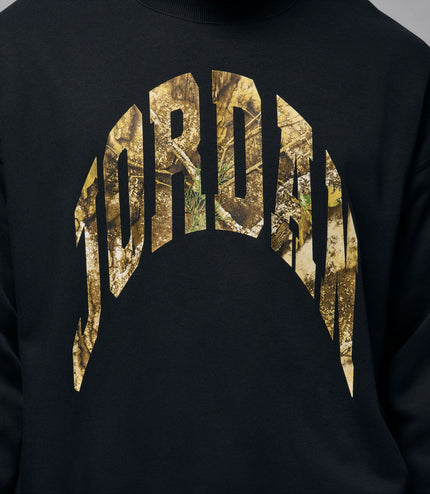 Air Jordan Mens French Terry Realtree Crewneck - Black