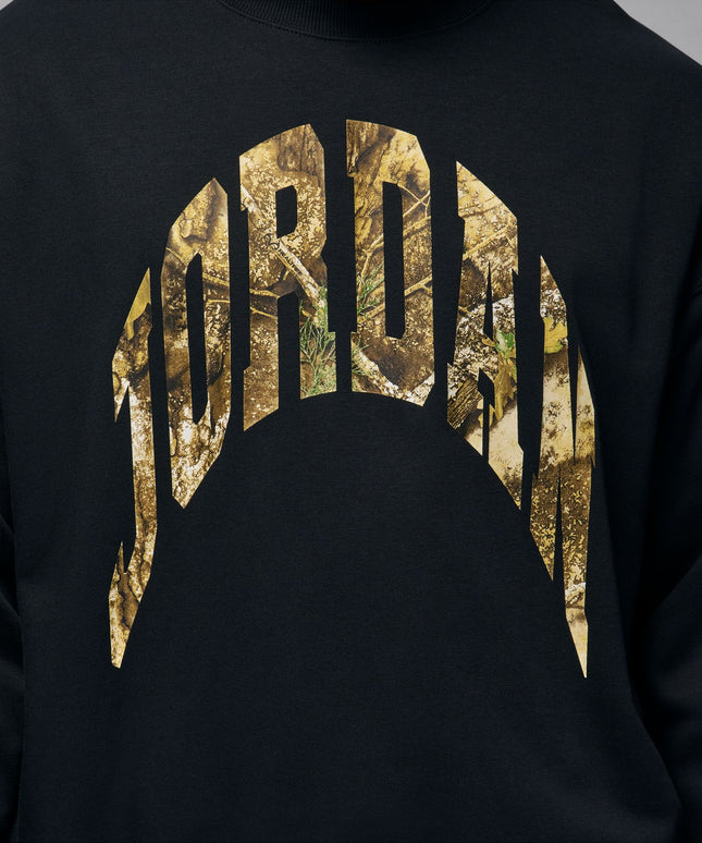 Air Jordan Mens French Terry Realtree Crewneck - Black