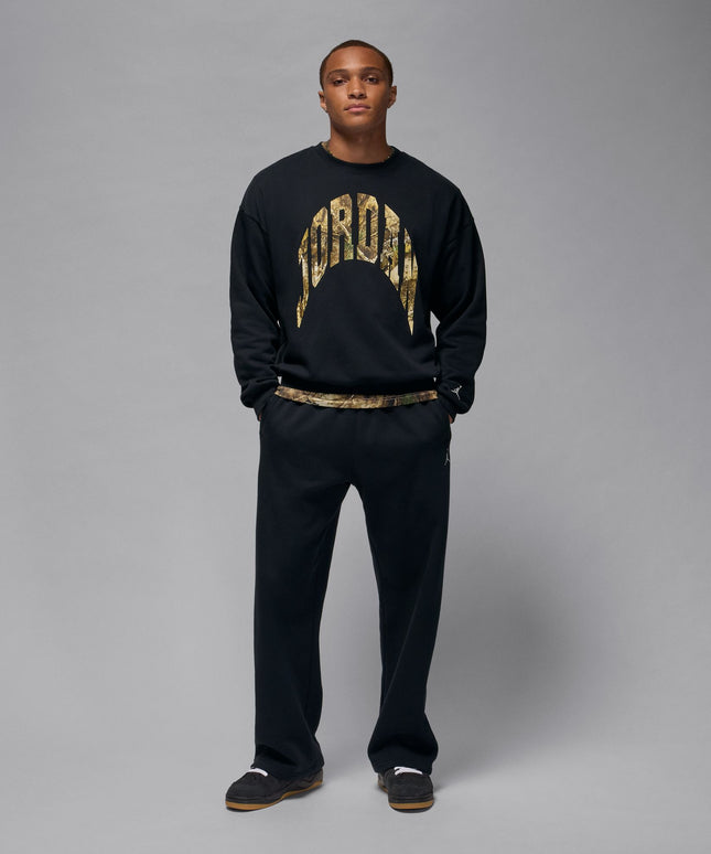 Air Jordan Mens French Terry Realtree Crewneck - Black