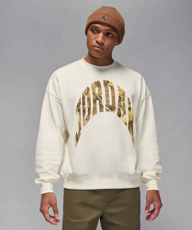 Air Jordan Mens French Terry Realtree Crewneck - Sail