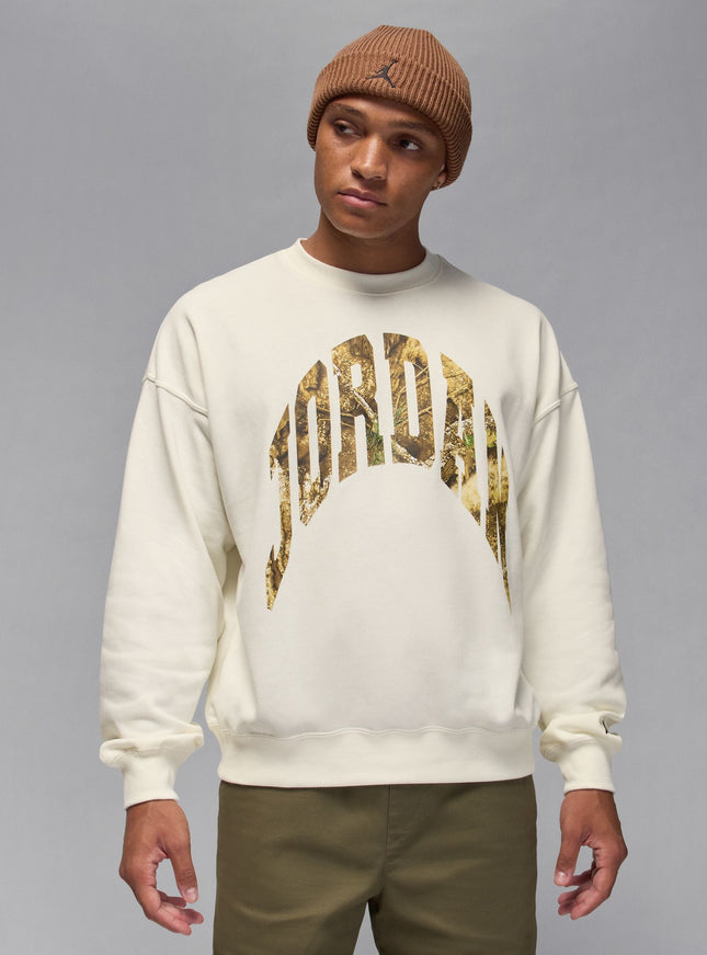 Air Jordan Mens French Terry Realtree Crewneck - Sail