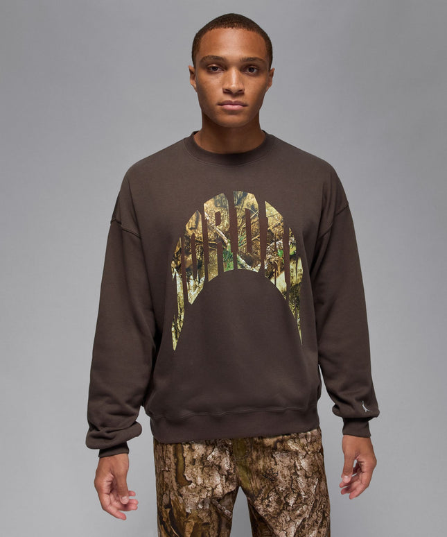 Air Jordan Mens French Terry Realtree Crewneck - Baroque Brown