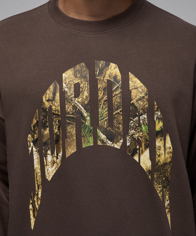 Air Jordan Mens French Terry Realtree Crewneck - Baroque Brown