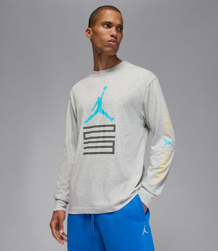 Air Jordan Mens Gamma Long Sleeve - Heather Grey