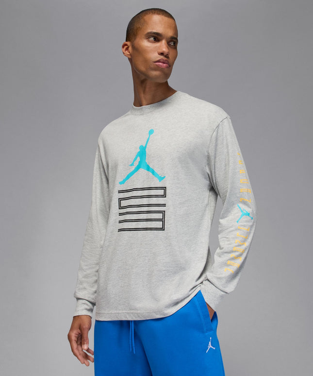 Air Jordan Mens Gamma Long Sleeve - Heather Grey